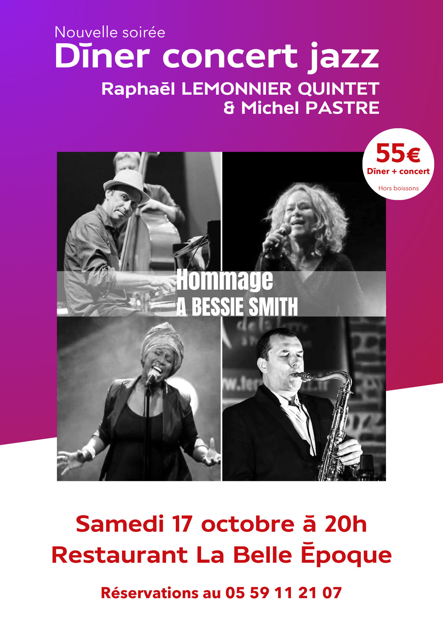 SOIREE JAZZ AVEC RAPHAEL LEMONNIER QUINTET & MICHEL PASTRE