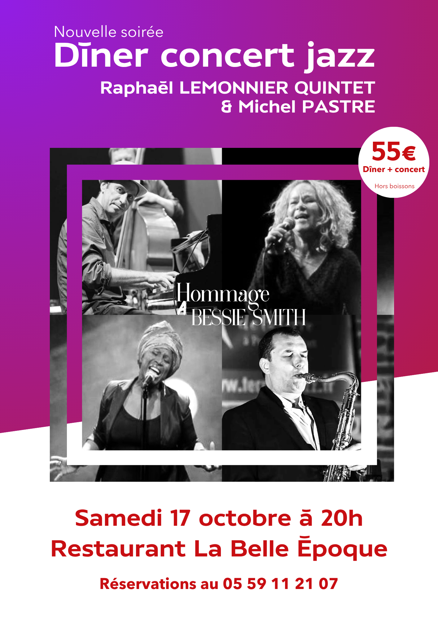 SOIREE JAZZ AVEC RAPHAEL LEMONNIER QUINTET & MICHEL PASTRE