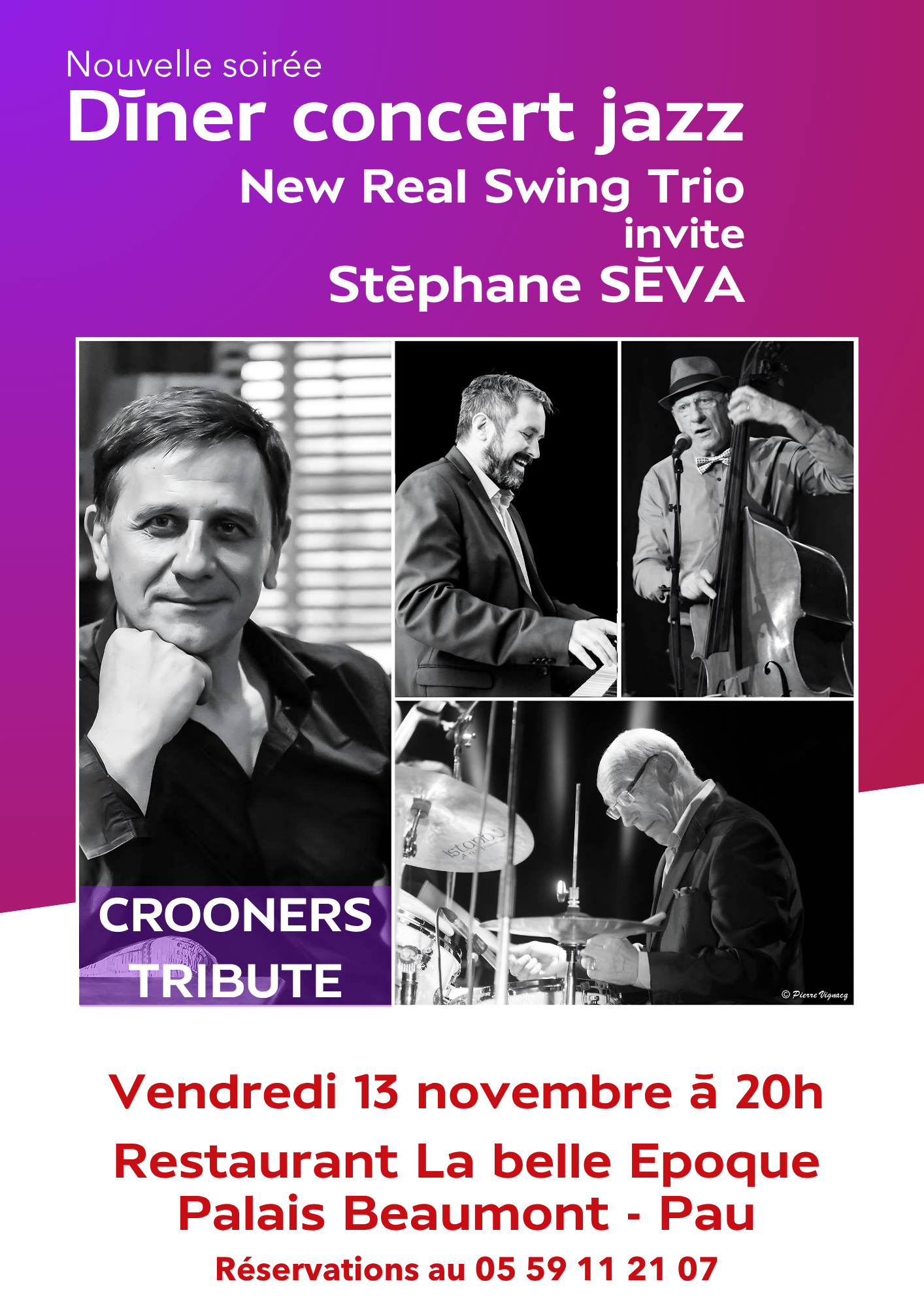SOIRÉE JAZZ AVEC STÉPHANE SÉVA & LE NEW REAL SWING TRIO